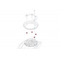 CNC Racing Spacer Kit for Tank Bag Mounts CNC's Gas Cap Flanges for Ducati Multistrada V4 / 1200 / 1260 / 950, Diavel 1260, and Hypermotard 950